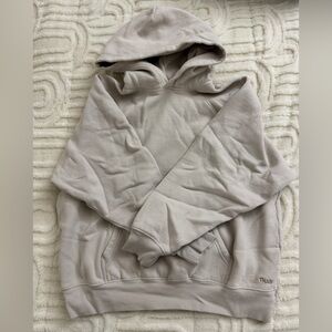 Aritzia TNA Cozy Sweatfleece Mega Raglan Hoodie - Beige Grey, Size XS
